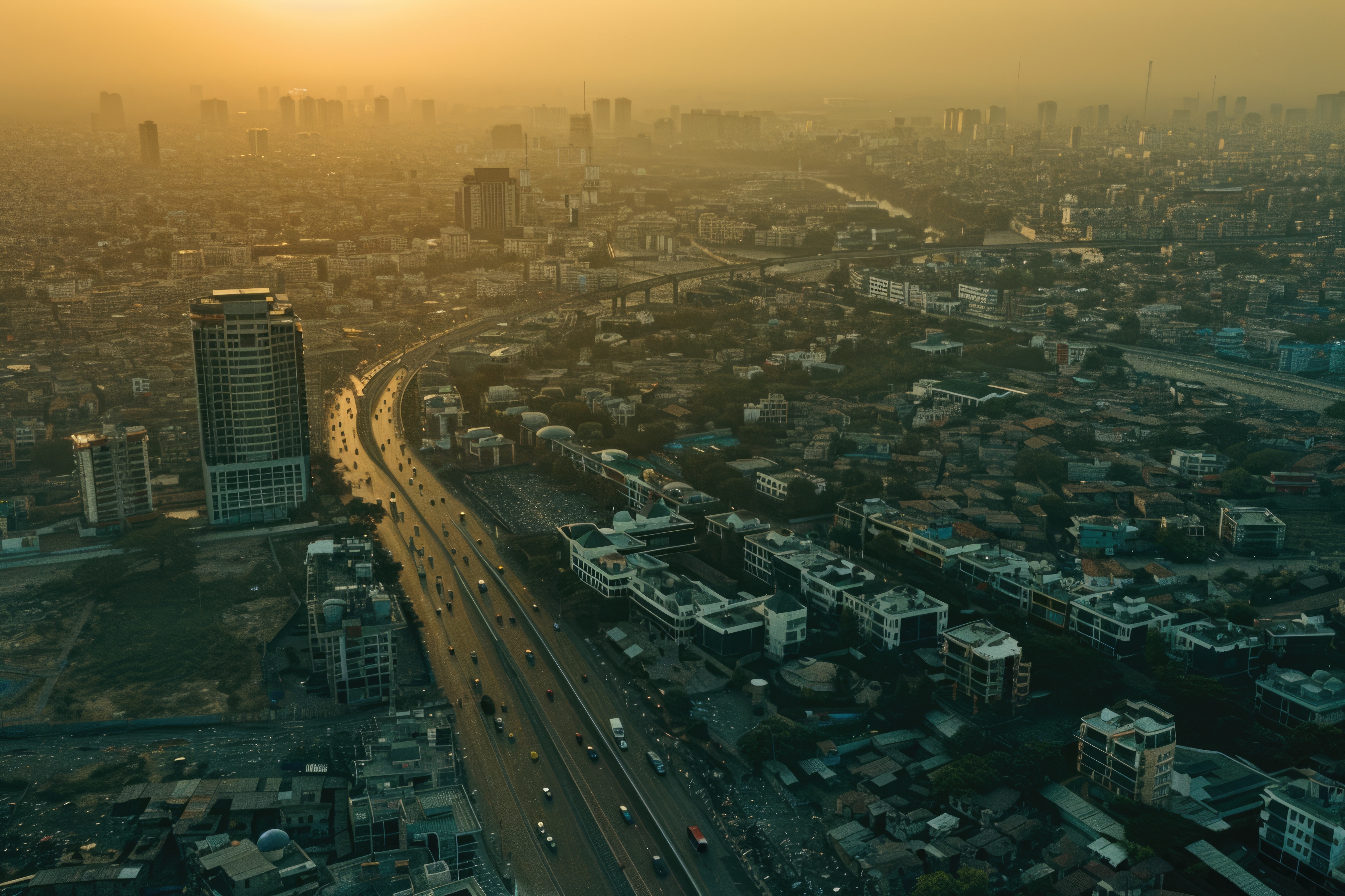 Smiling woman with confetti